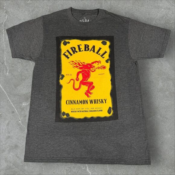 Ripple Junction x Fireball Cinnamon Whisky Demon Logo Tee Shirt Soft - Medium - Picture 1 of 6